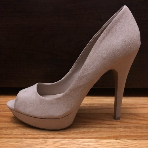 Suede peep toe pumps from Mango, size 39 - Picture 3 of 3
